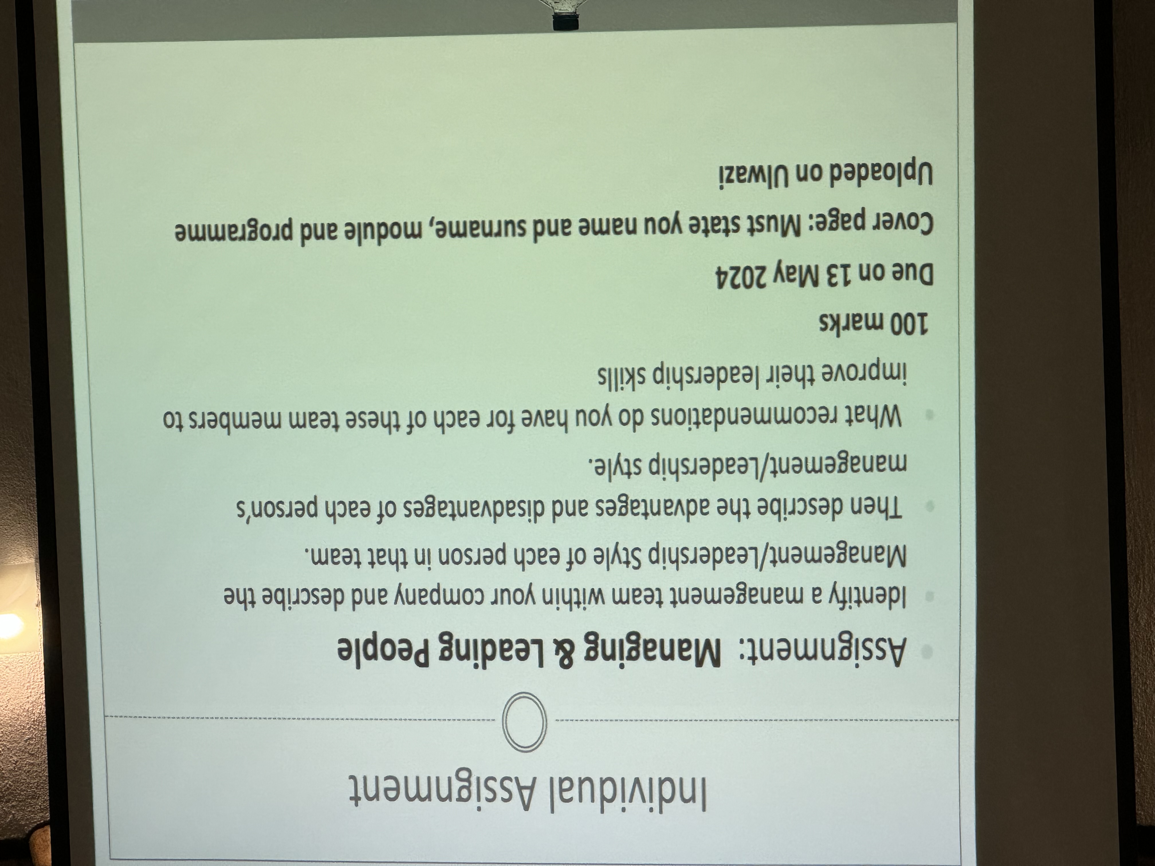  Individual Assignment Assignment: Managing & Leading People Identify a management team