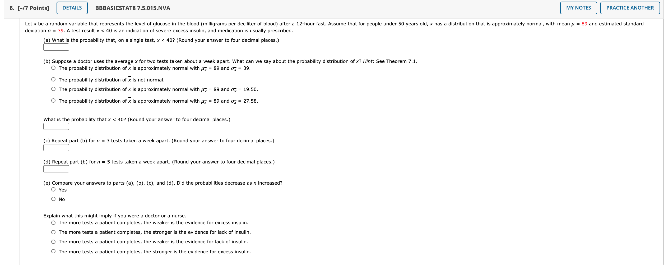 and o = 13. (a) If random samples of size n =