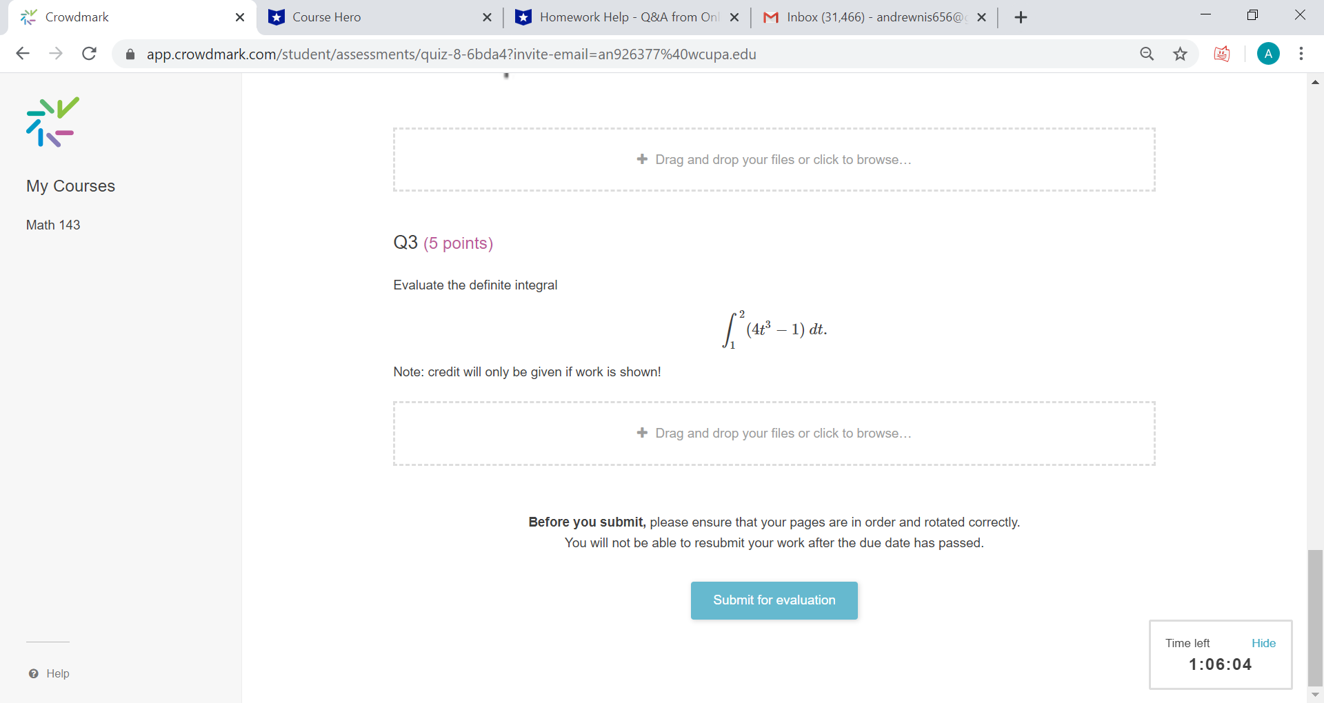 7- Crowdmark X Course Hero x Homework Help - Q&A from