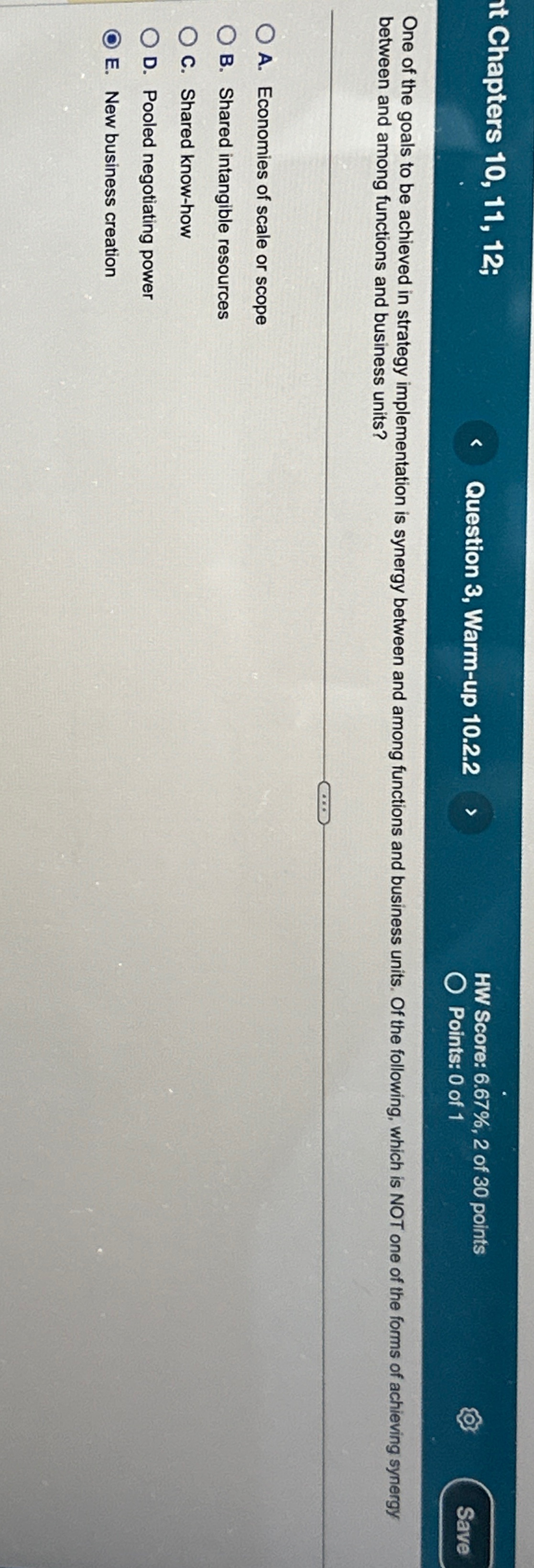  it Chapters 10,11,12; Question 3, Warm-up 10.2.2 HW Score: 6.67%,2 of