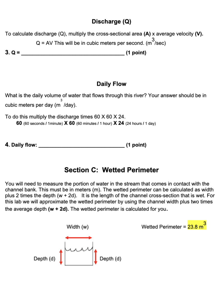Imagine that you went out to the river and measured the width