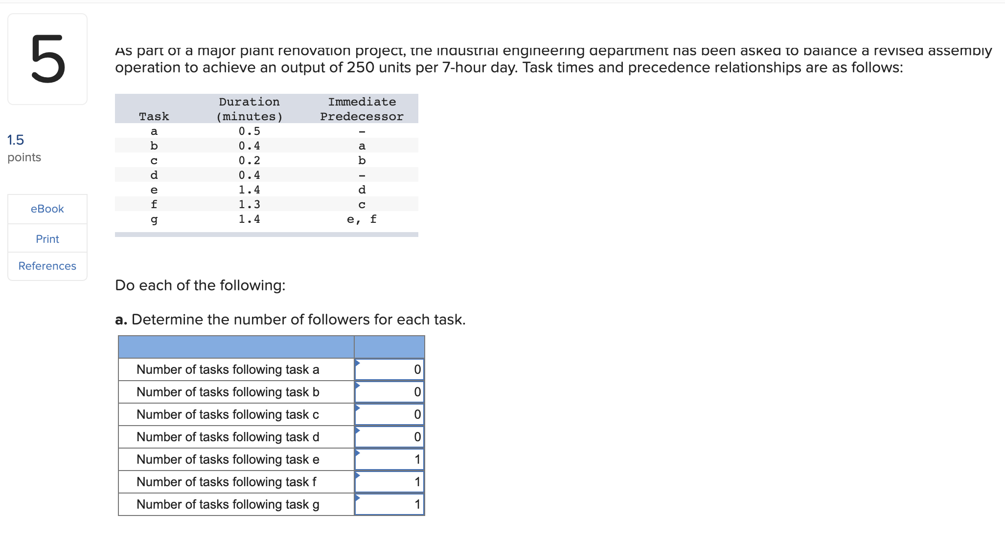  b. Determine the minimum cycle time, the maximum cycle time, and
