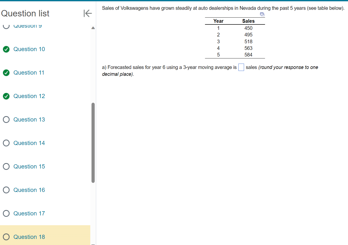 Please use exact numbers restion list questivil y Question 10 Question 11