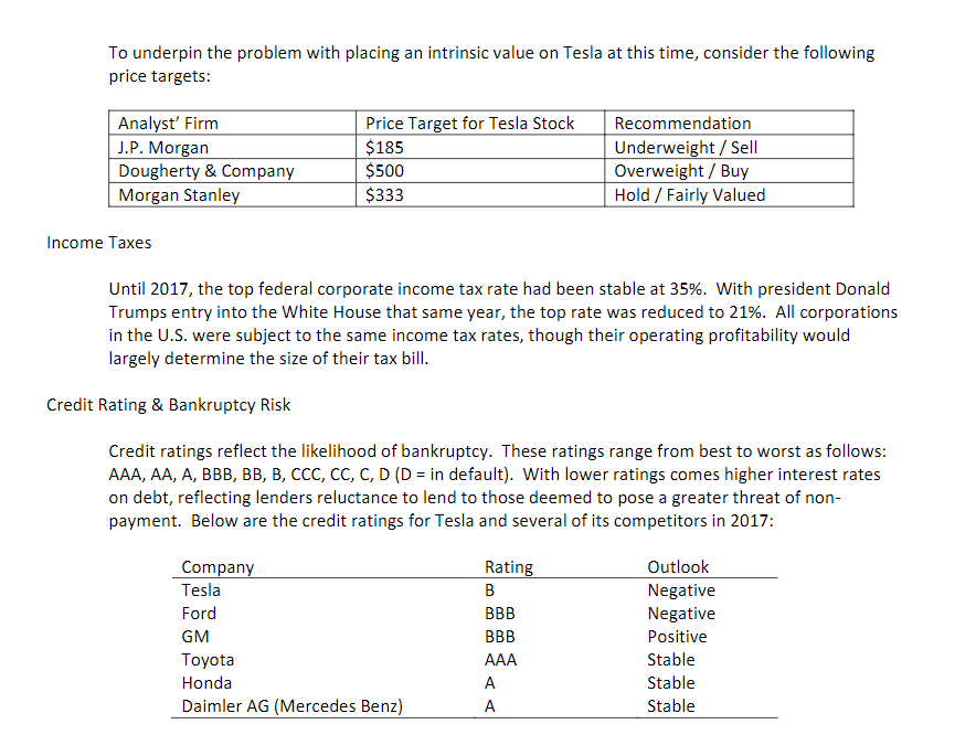 Using the information given, you are to determine whether this information suggests