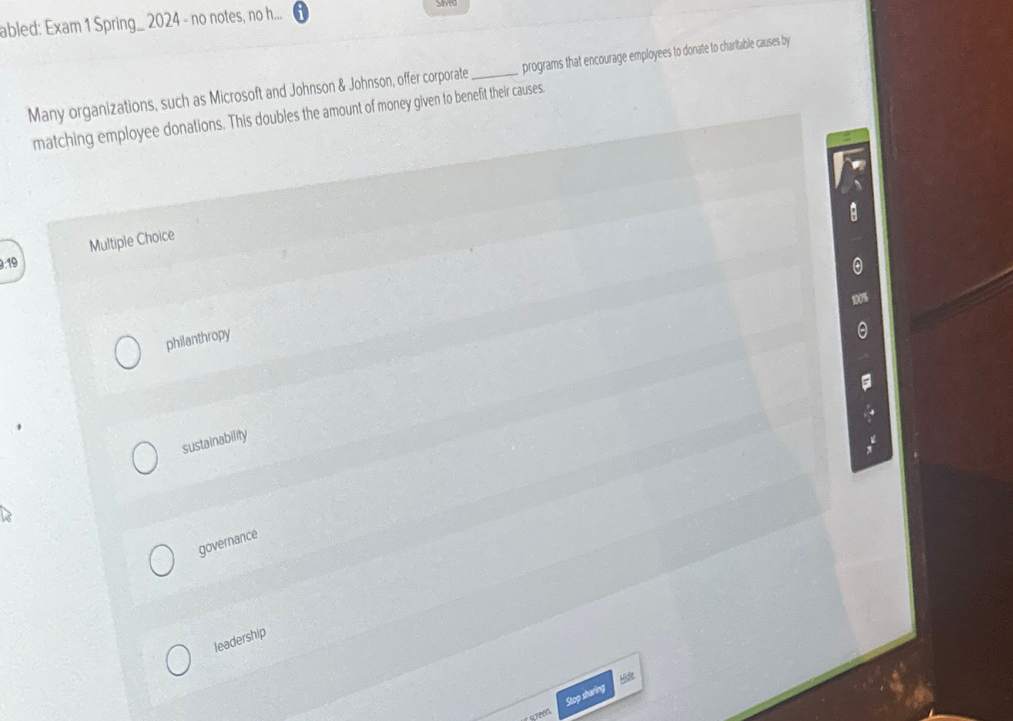  abled: Exam 1 Spring_2024- no notes, no h... Many organizations, such