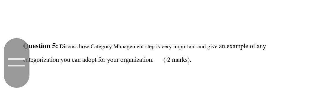  Question 5: Discuss how Category Management step is very important and