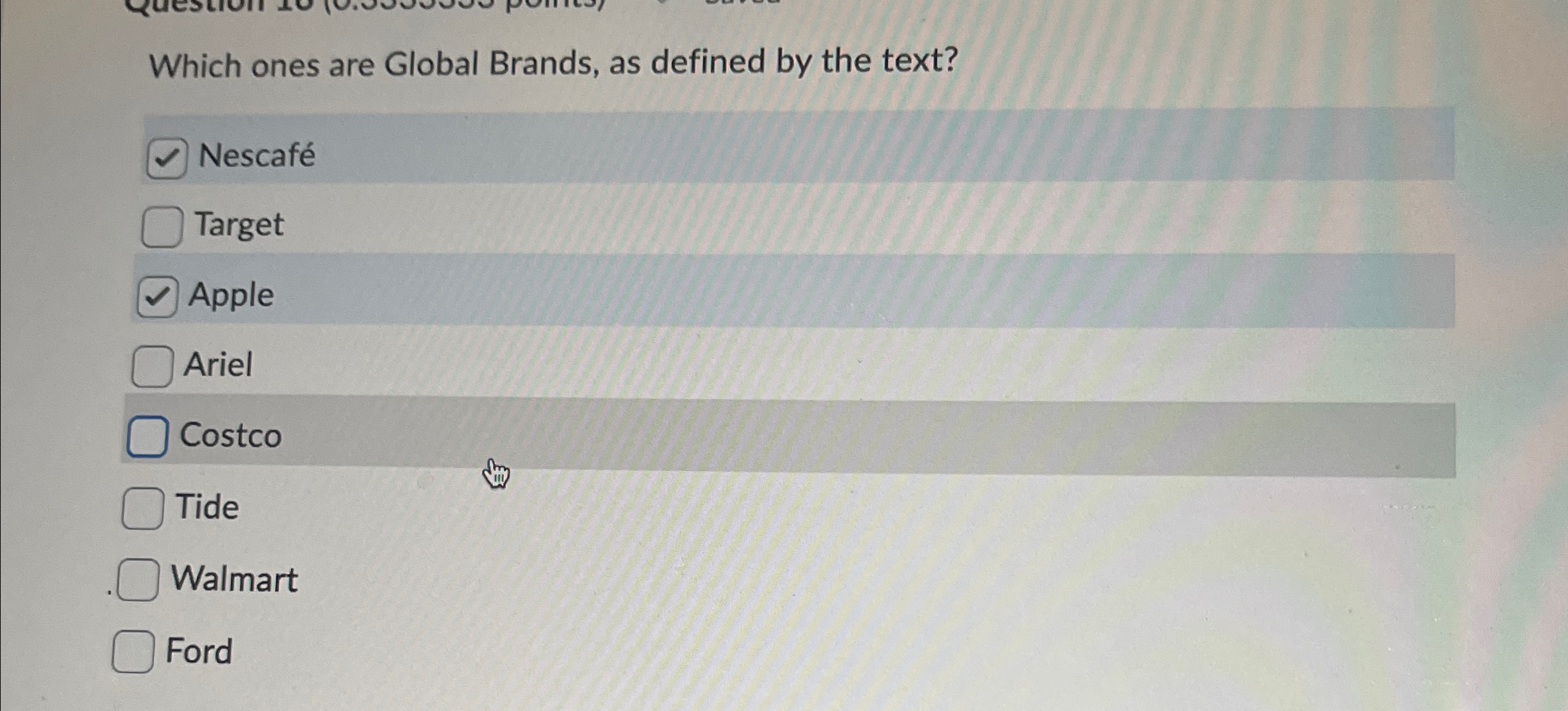  Which ones are Global Brands, as defined by the text? Nescaf