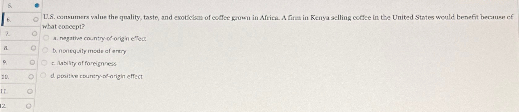  U.S. consumers value the quality, taste, and exoticism of coffee grown