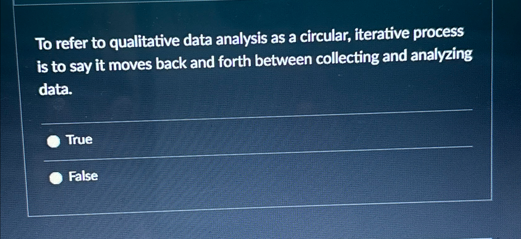  To refer to qualitative data analysis as a circular, iterative process