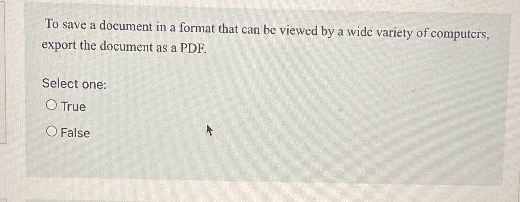  To save a document in a format that can be viewed