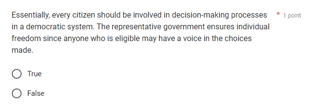  Essentially, every citizen should be involved in decision-making processes in a
