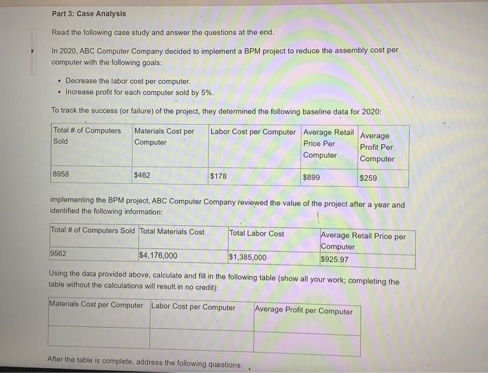  Help me get the calculation for the table and answer the