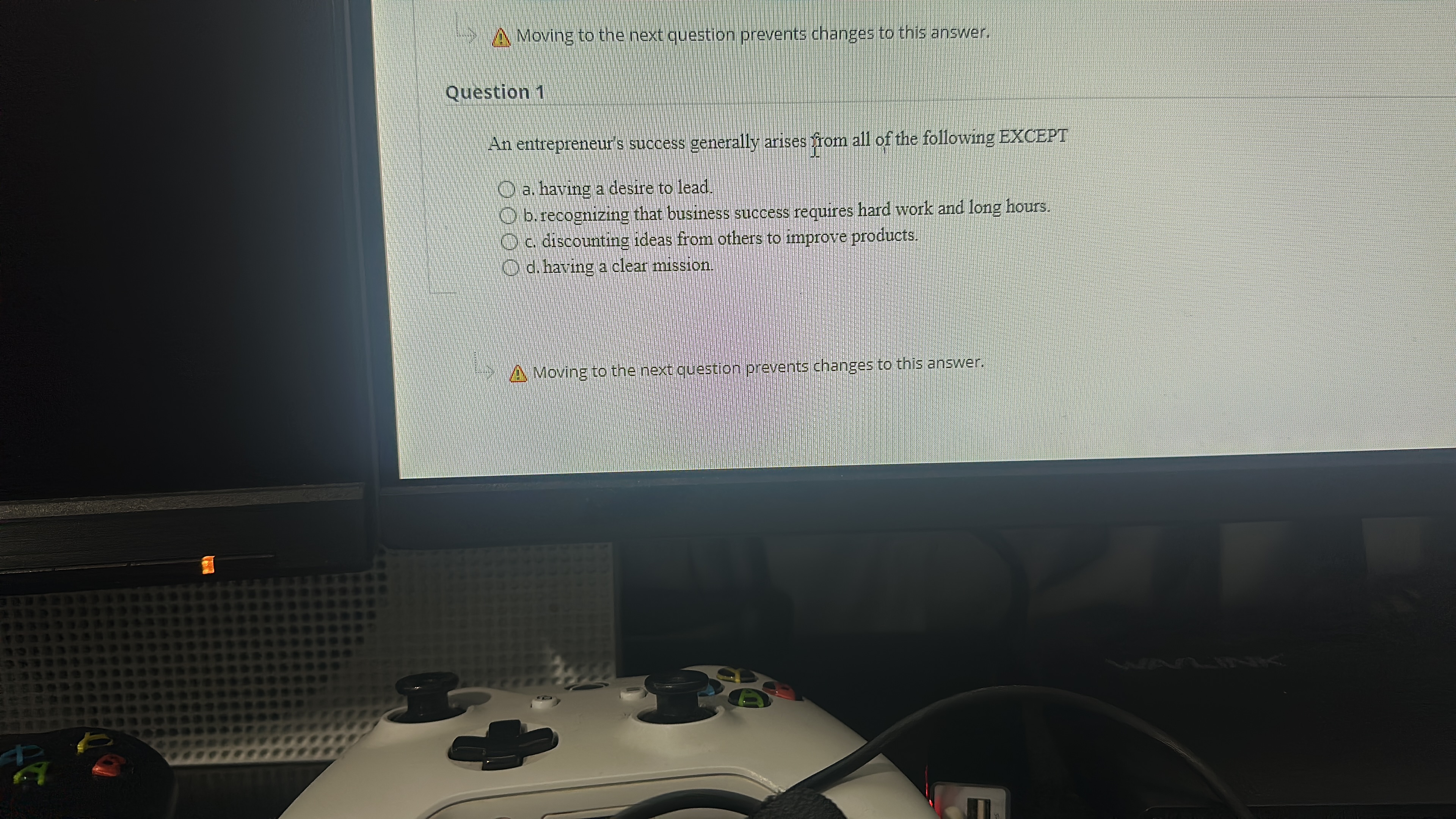  ???? Moving to the next question prevents changes to this answer.