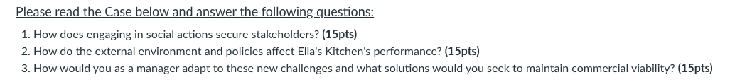  Please read the Case below and answer the following questions: How