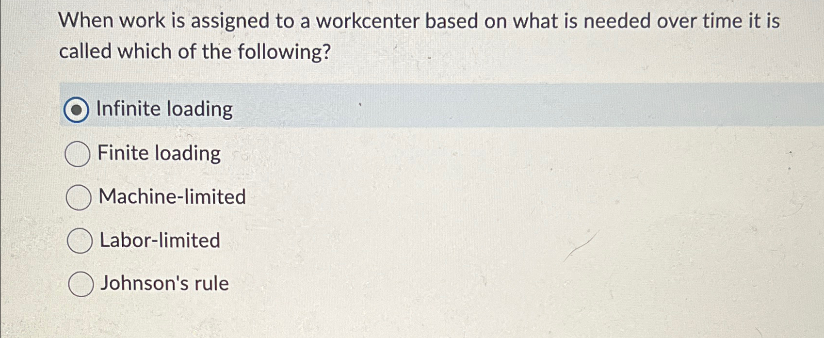 When work is assigned to a workcenter based on what is