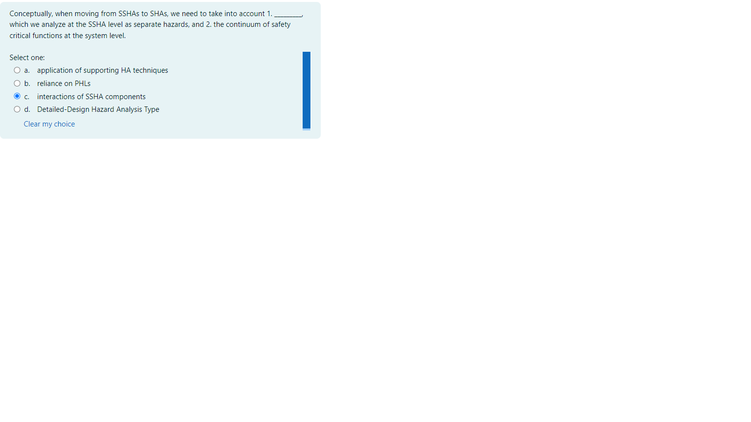 Conceptually, when moving from SSHAs to SHAs, we need to take