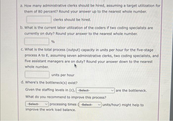 by the five stages A to E below. The numbers in parentheses