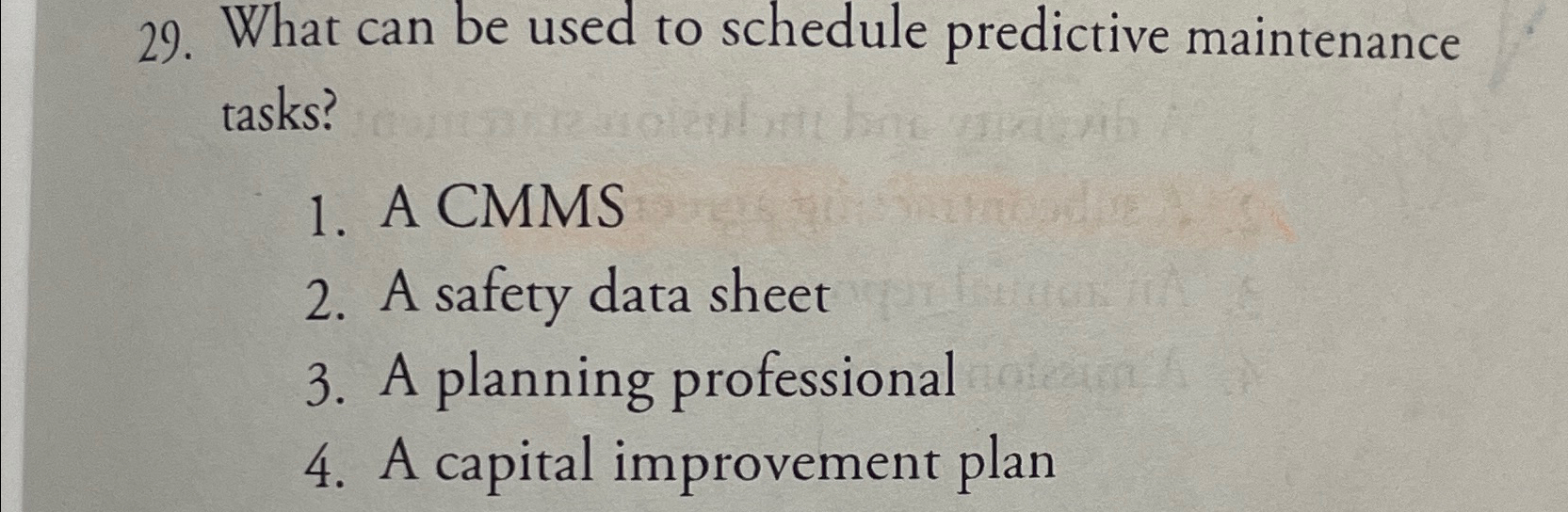 What can be used to schedule predictive maintenance tasks? A CMMS