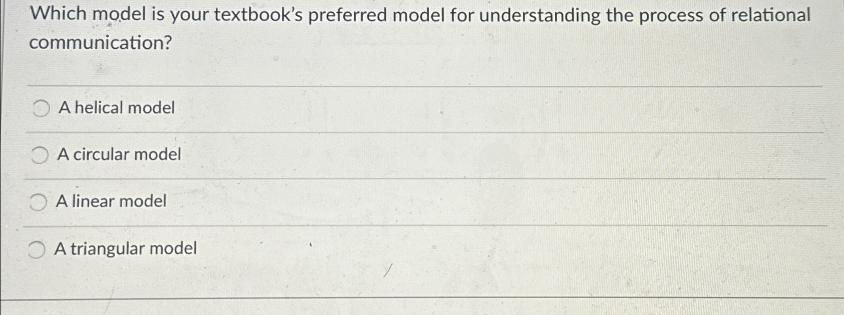  Which model is your textbook's preferred model for understanding the process