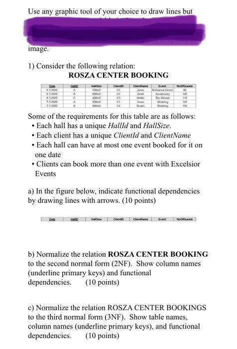 Database Management - Normalization Use any graphic tool of your choice