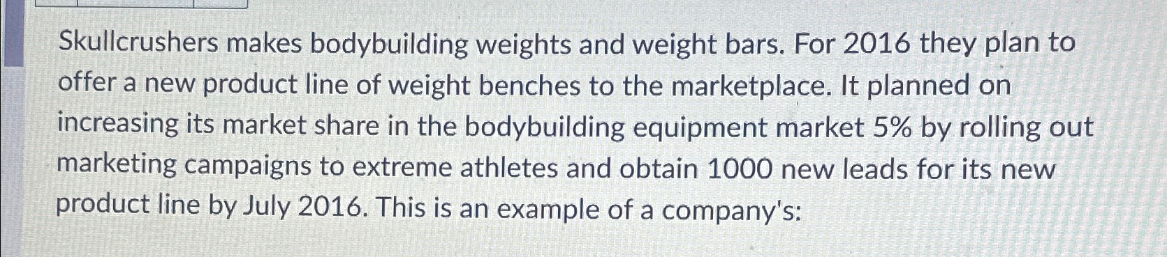  Skullcrushers makes bodybuilding weights and weight bars. For 2016 they plan