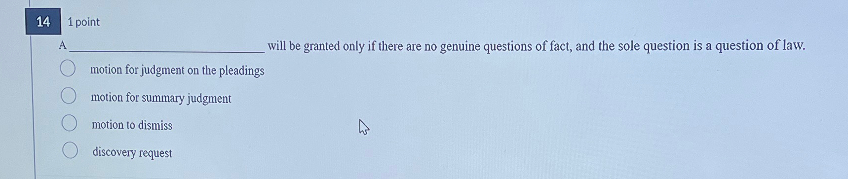  14,1 point A will be granted only if there are no