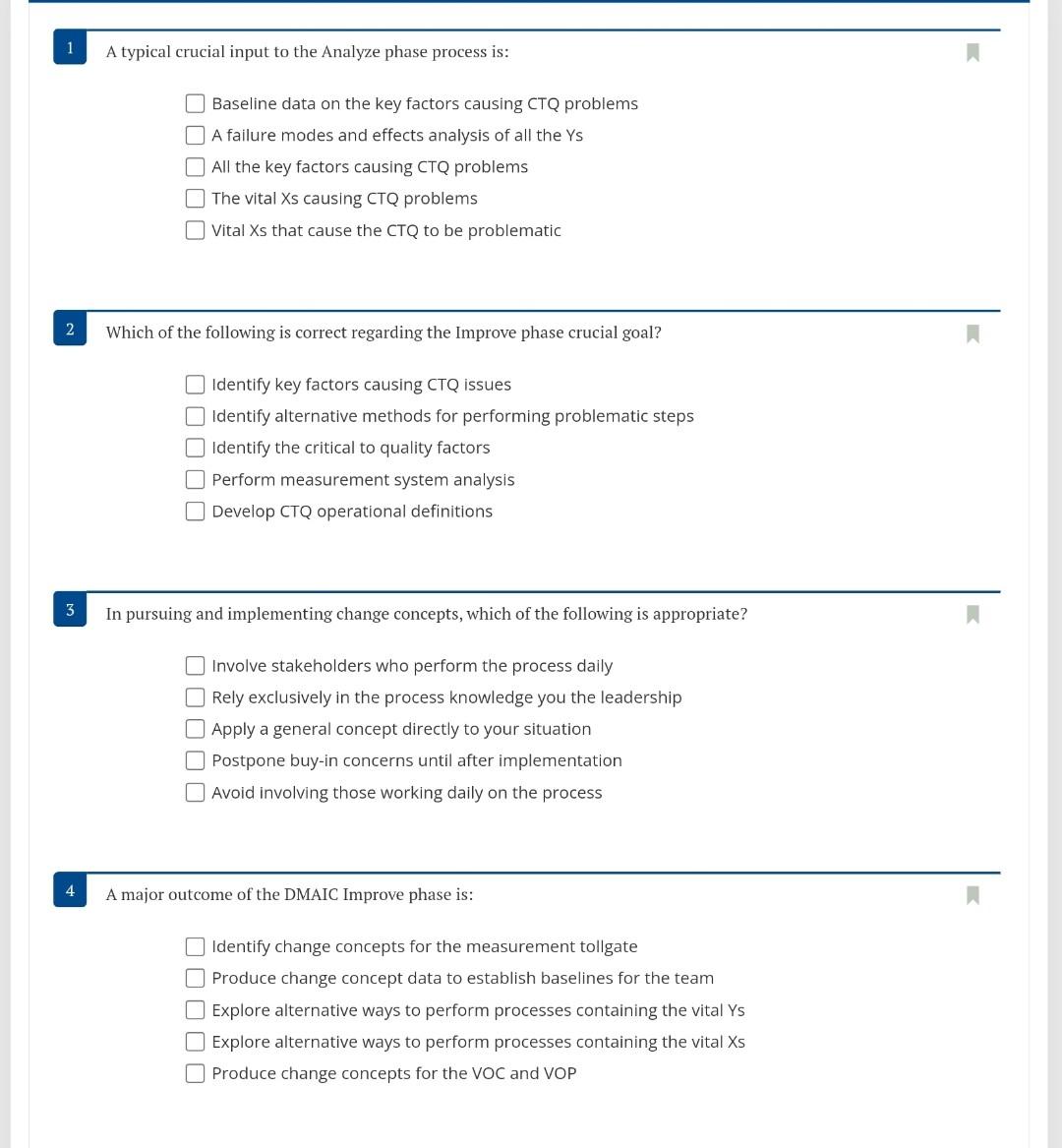 data on the key factors causing CTQ problems A failure modes and