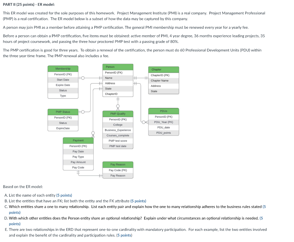 Please answer letters A-E based on the problem below: PART II (25