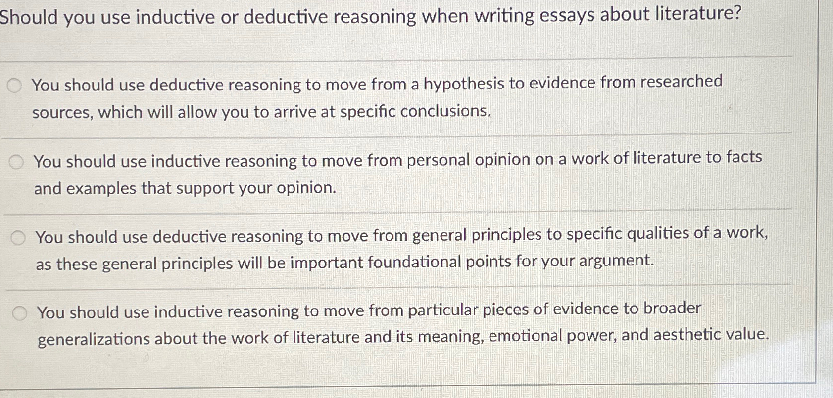  Should you use inductive or deductive reasoning when writing essays about