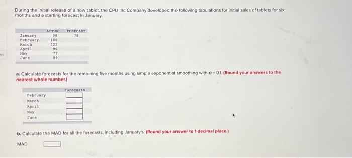  During the initial release of a new tablet, the CPU Inc