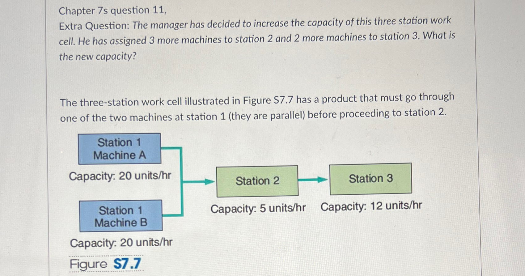 Chapter 7s question 11, Extra Question: The manager has decided to
