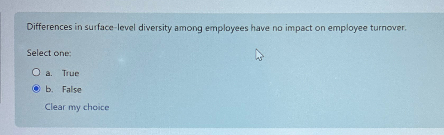  Differences in surface-level diversity among employees have no impact on employee