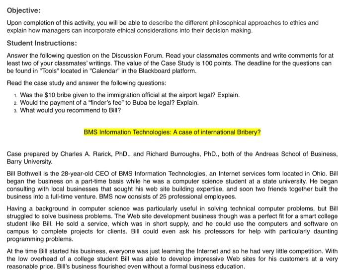 This is an industrial engineering assignment. Objective: Upon completion of this