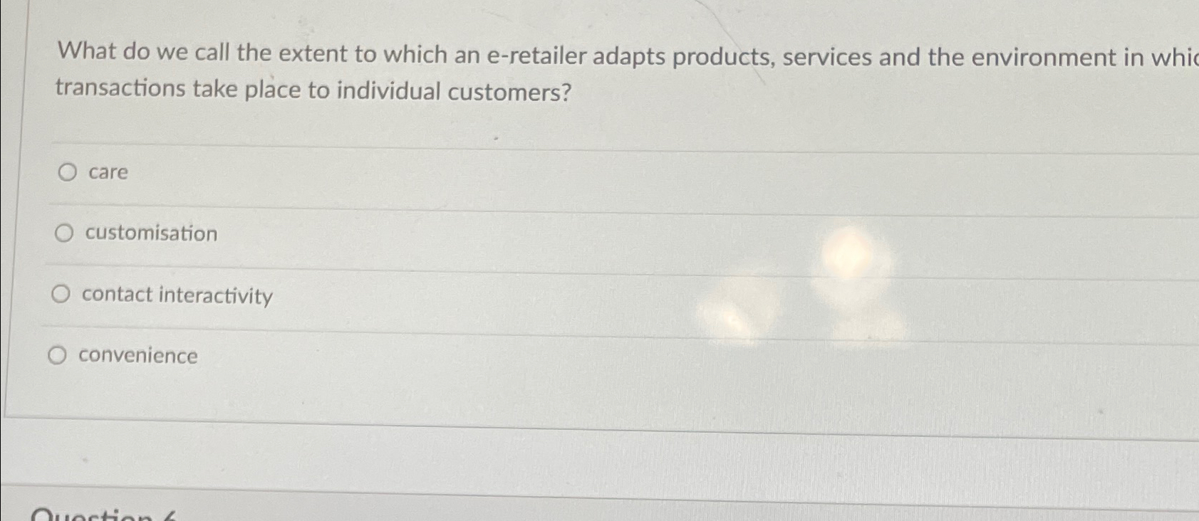  What do we call the extent to which an e-retailer adapts