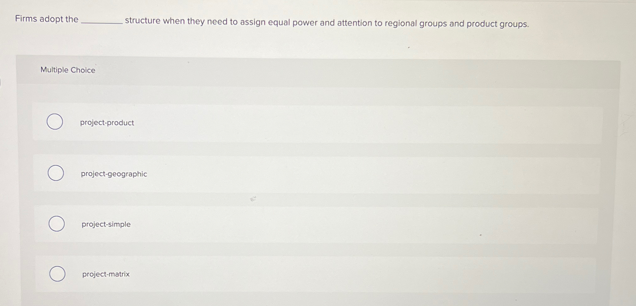  Firms adopt the structure when they need to assign equal power