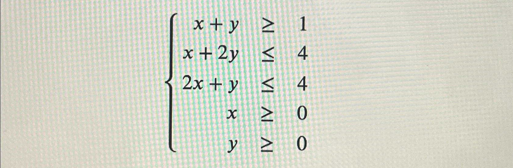  x+y1 x+2y4 2x+y4 x0 y0 