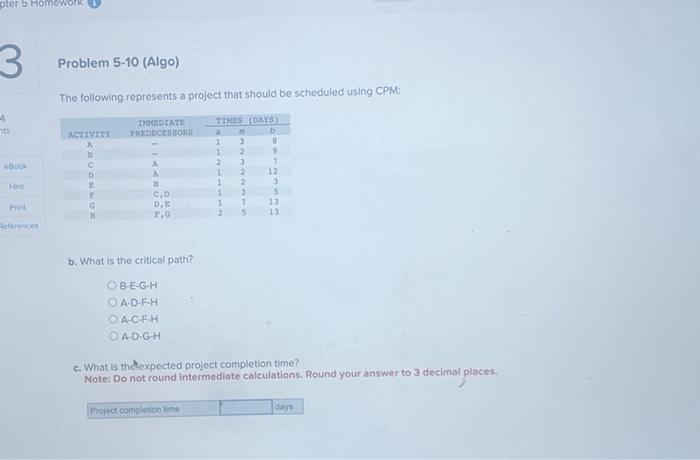  also please find the probability of completing this project within 20