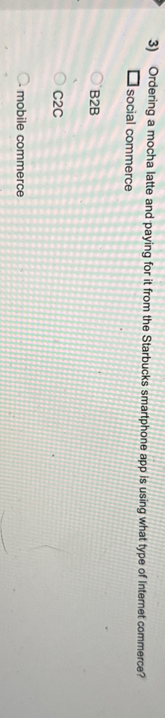  Ordering a mocha latte and paying for it from the Starbucks