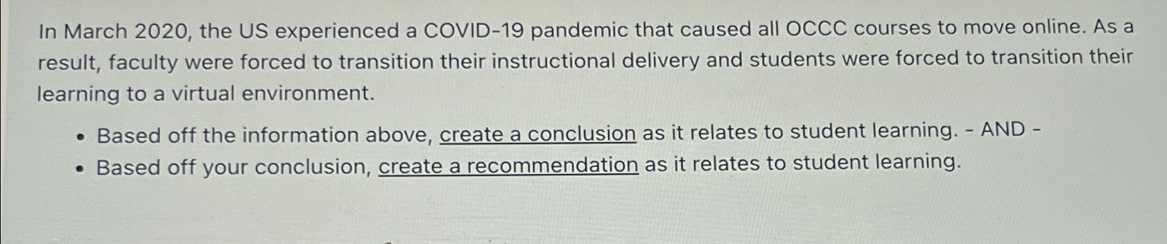  In March 2020, the US experienced a COVID-19 pandemic that caused