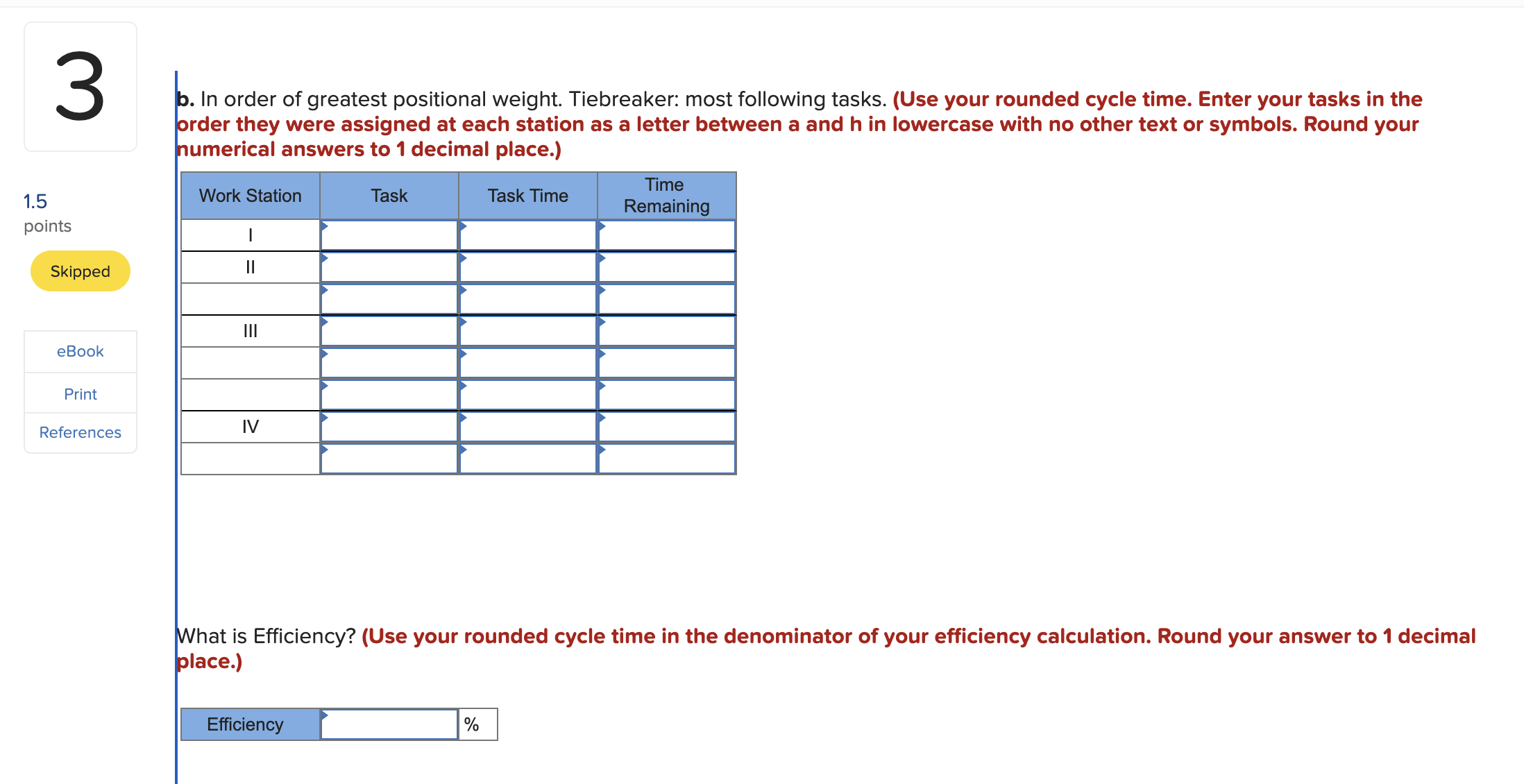 works a 56-minute hour. Assign the tasks shown in the accompanying precedence