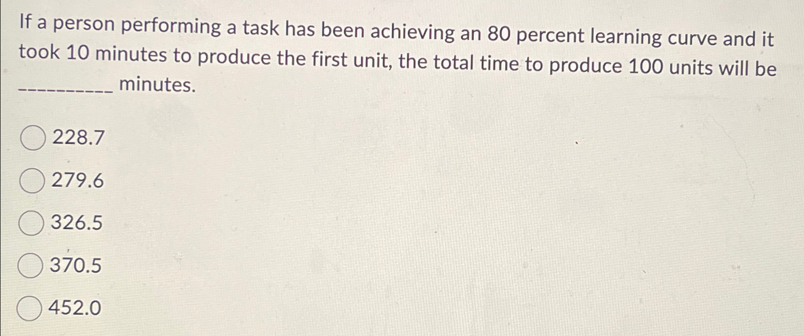  If a person performing a task has been achieving an 80