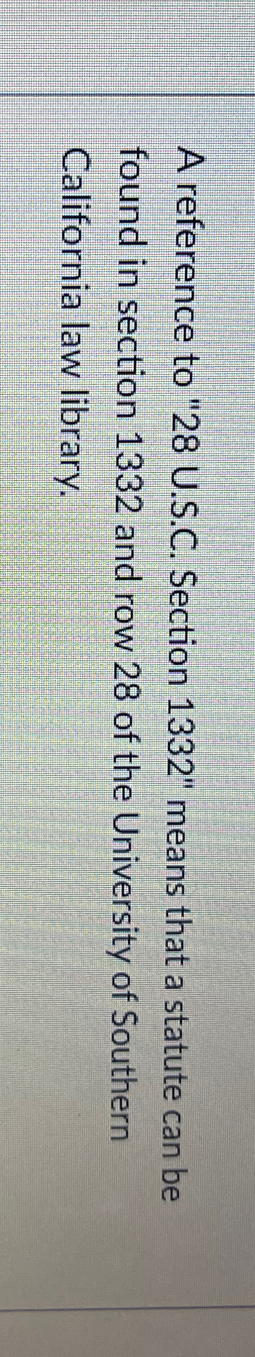  A reference to "28 U.S.C. Section 1332" means that a statute