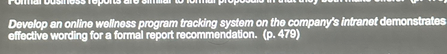  Develop an online wellness program tracking system on the company's intranet