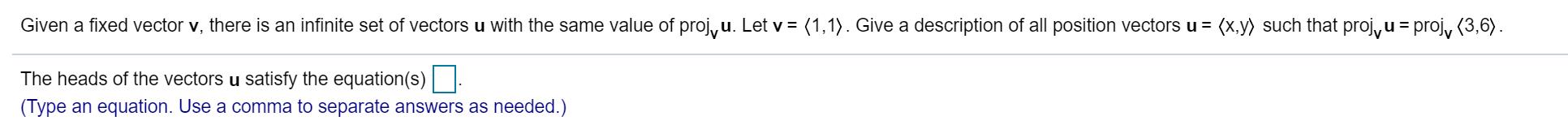 please solve this question Given a fixed vector v, there is an