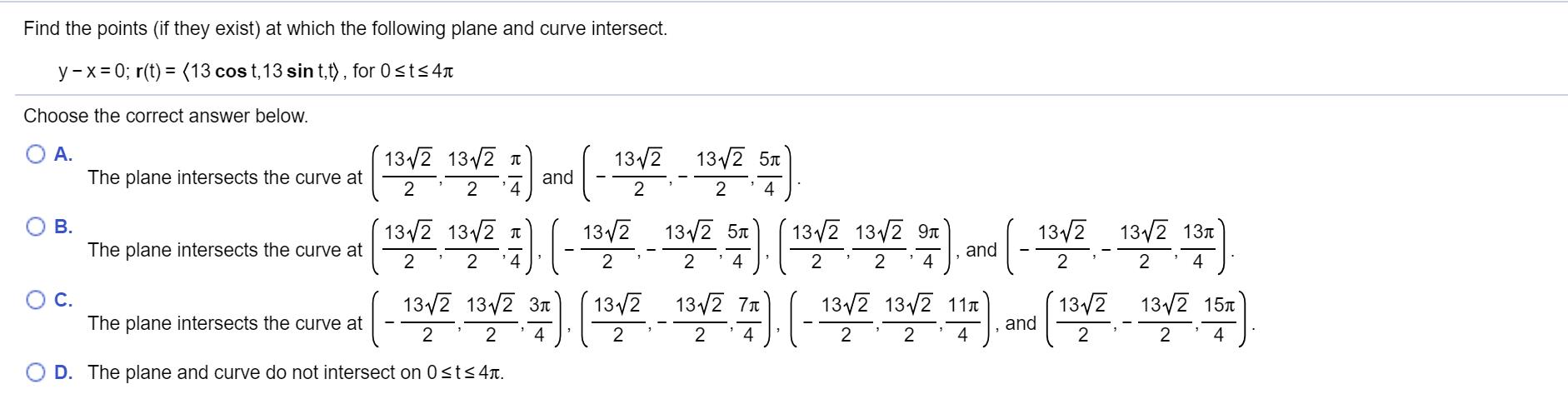 please solve this question Find the points (if they exist) at which