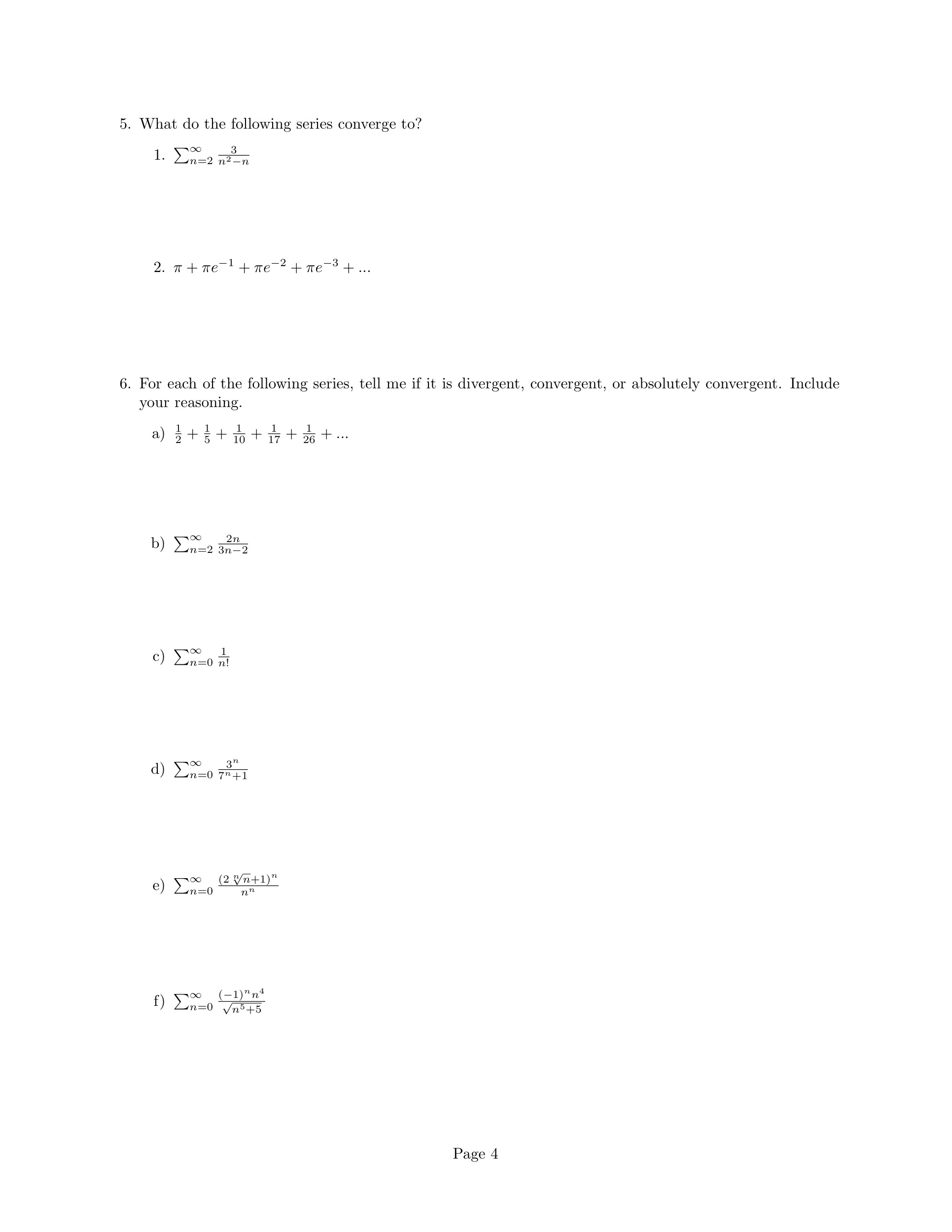 False. If the statement is false provide a counter example (think of