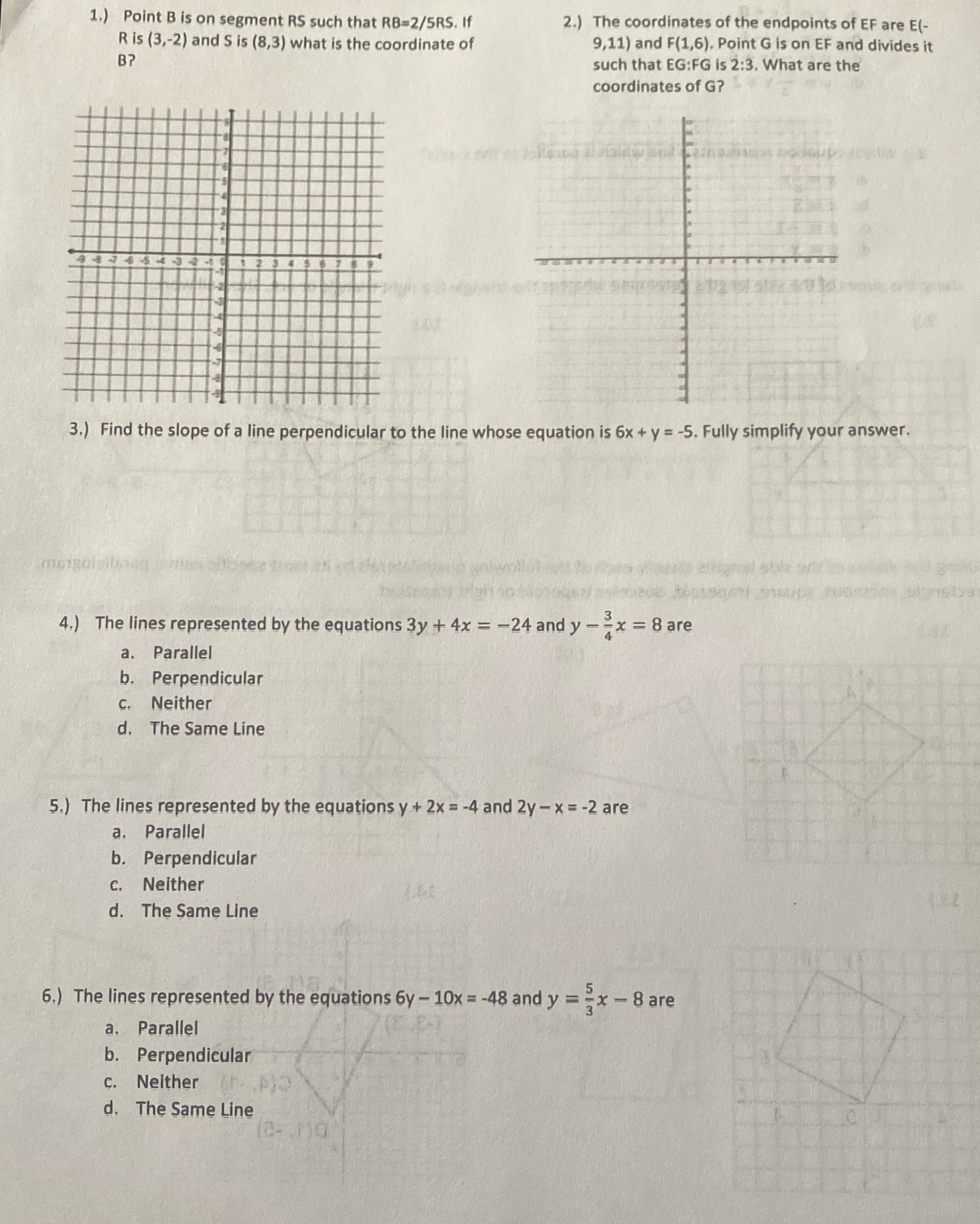 Please help me answer these.please show work on a separate piece of