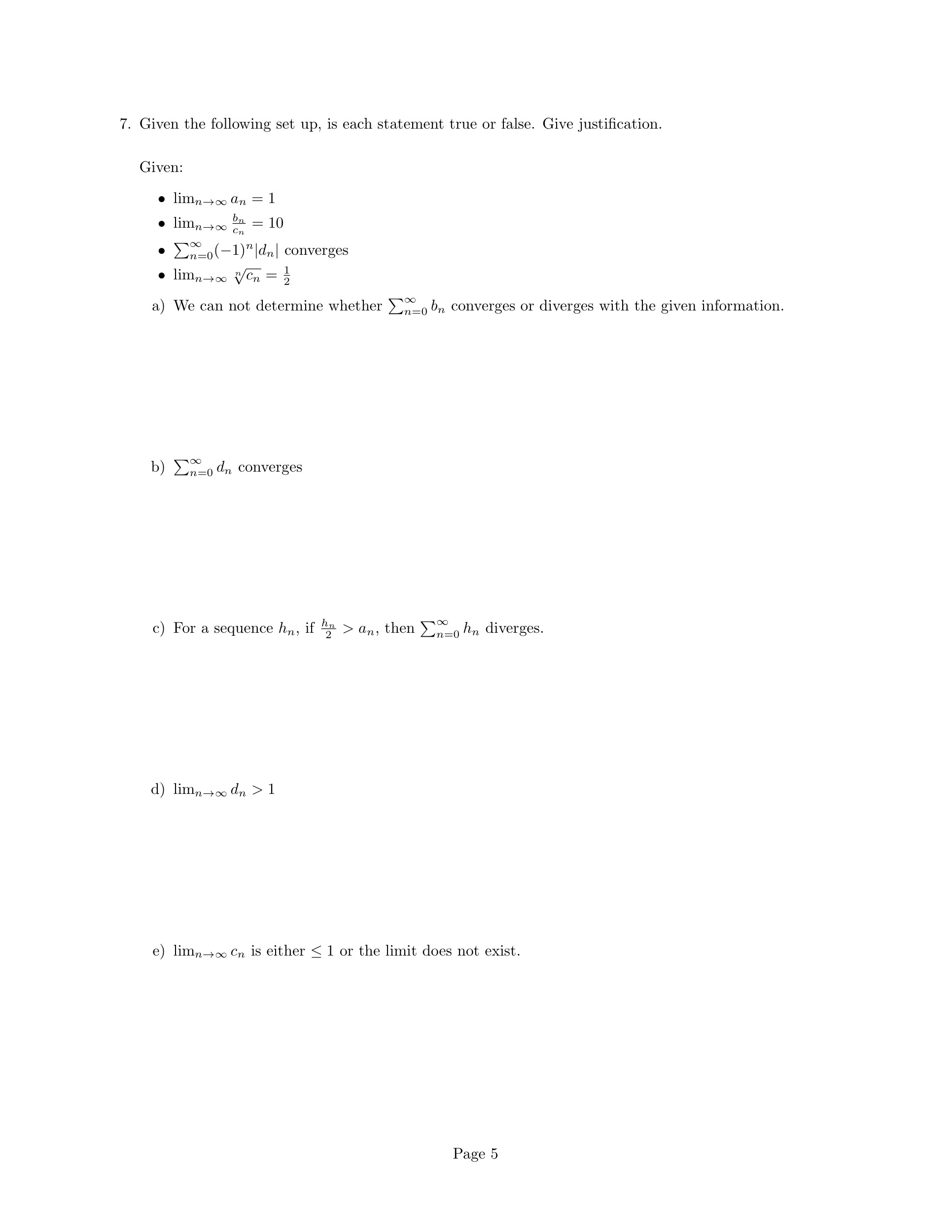 geometric and pseries that contradicts the statement). If the statement is true