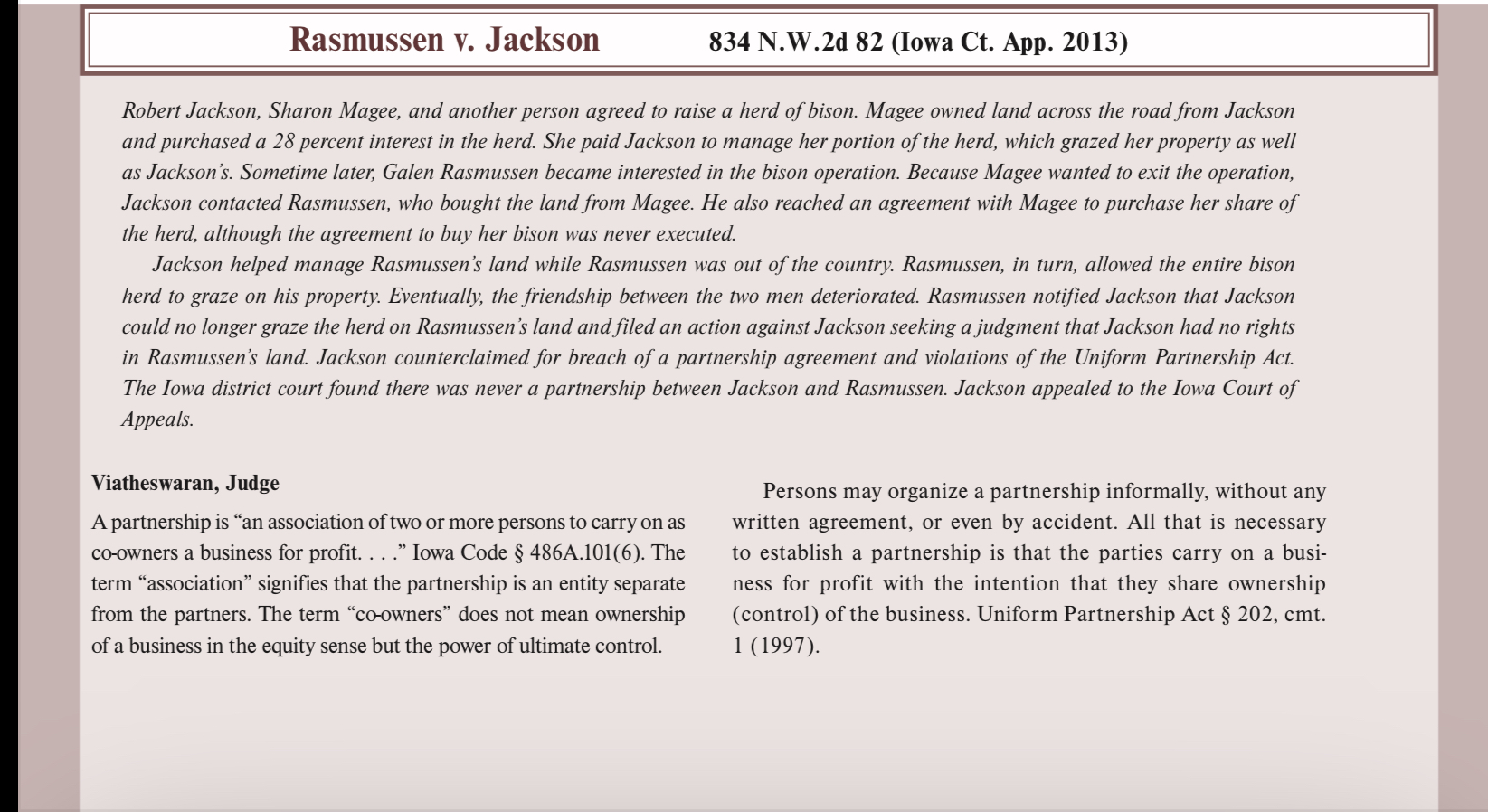 I need an IRAC for this case Robert Jackson, Sharon Magee, and