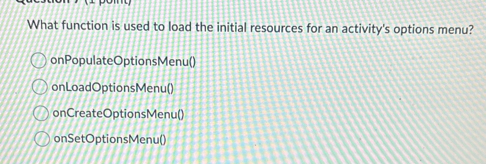  What function is used to load the initial resources for an